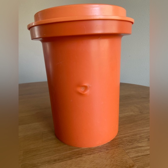 3, 1970’s Rubbermaid nesting food storage canisters orange floral design - Picture 12 of 15